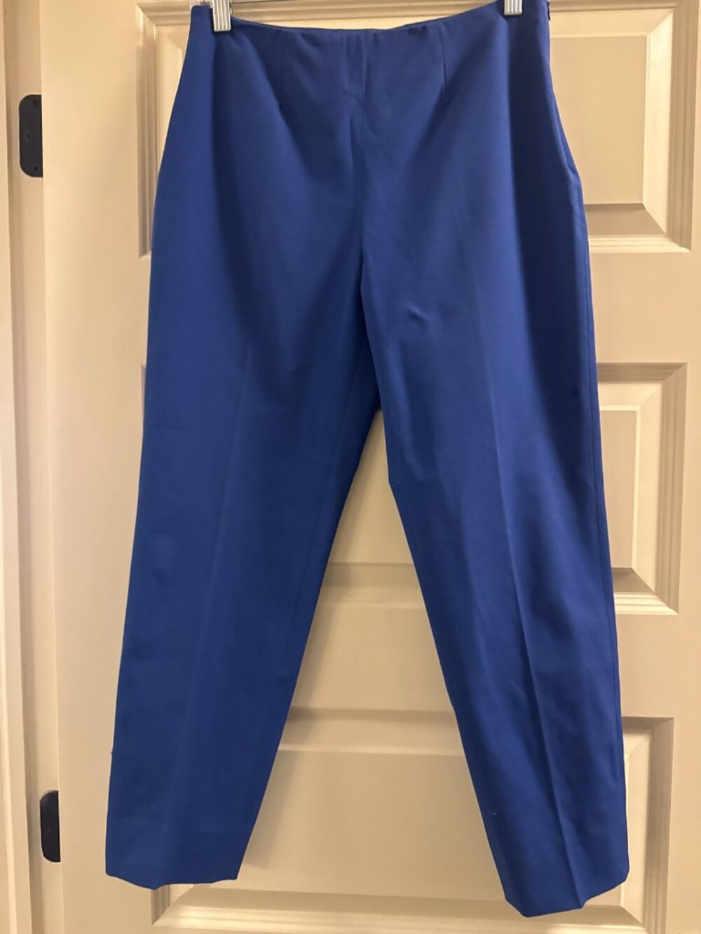 Piazza Sempione Audrey Royal Blue Ankle Pants Side Zip Size 40